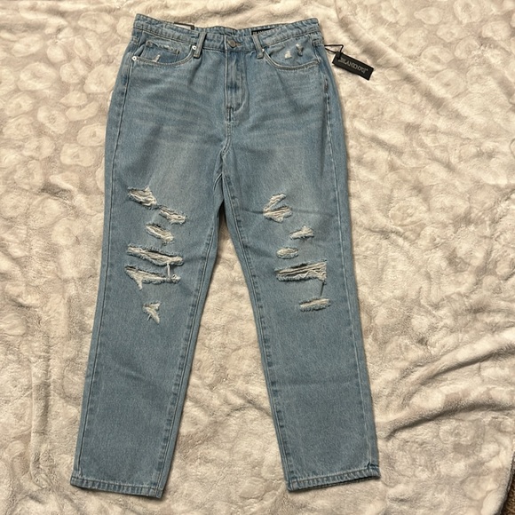 NWT Blank NYC Madison Crop High Rise Distressed Jeans Size 30 - Picture 2 of 14